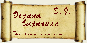 Dijana Vujnović vizit kartica